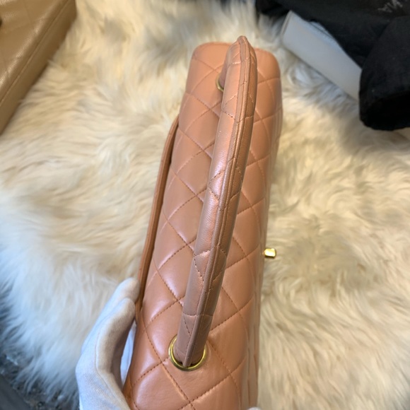 Vintage Chanel Kelly handle bag peach pink - Picture 4 of 13